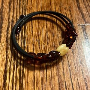 Handmade Amber Bead Bracelet